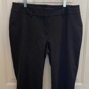 Chico's Juliet Straight Leg Pants Charcoal Gray‎ 2 Short US 12P Stretch Trousers